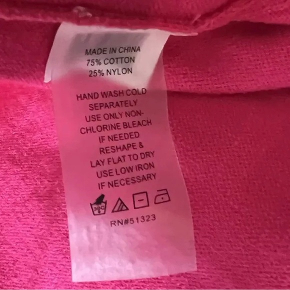 RILEY&RAE Womens Pink Stretch Ribbed Long Sleeve Button Up Sweater S Barbie - Picture 6 of 6